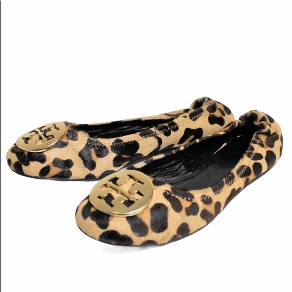 Tory Burch Shoes - TORY BURCH Hair On Leopard Animal Print Leather Ballet Flats 7